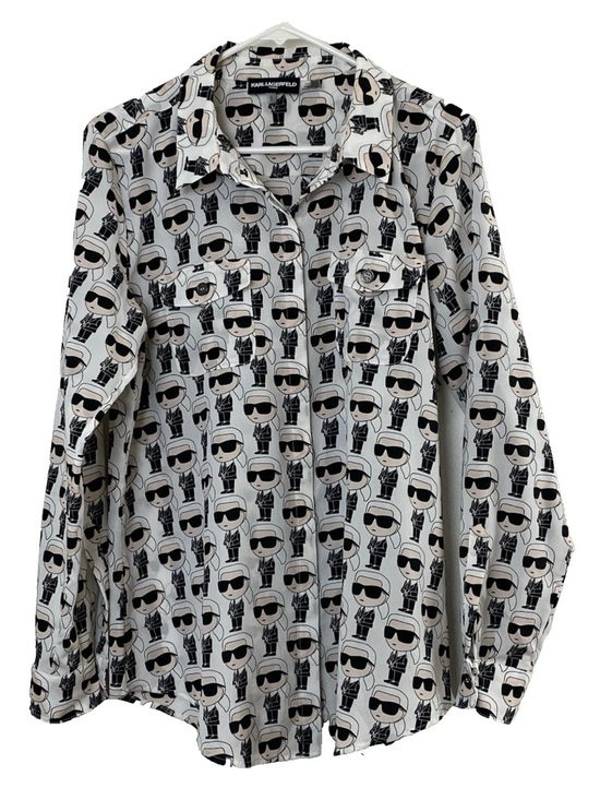 Karl Lagerfeld Tops - SOLD Karl Lagerfeld Paris All Over Print Blouse